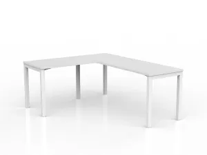 OL Axis Melamine Top Metal Frame Office Desk with Return thumbnail 11