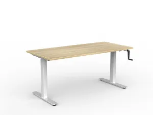 OL Agile Winder Height Adjustable Desk - White Frame thumbnail 11