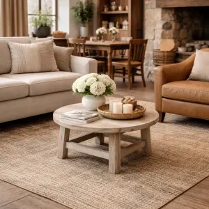 MF Pioneer Solid Timber Round Coffee Table thumbnail 2