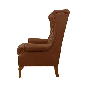 VI Winston Fabric Upholstered Timber Leg Wing Chair thumbnail 3