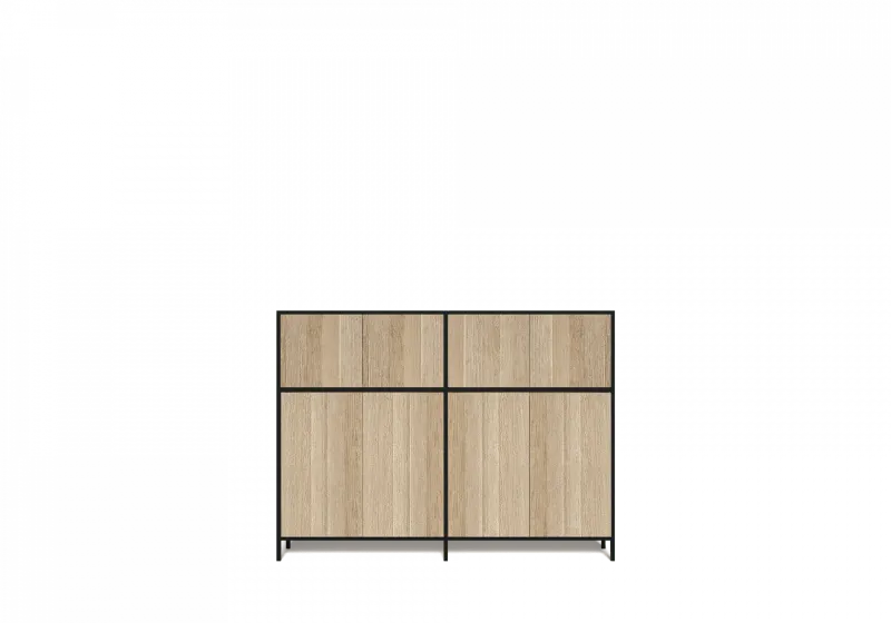 OL Rhodes 4 Door 2 Bay Credenza - Configuration 3