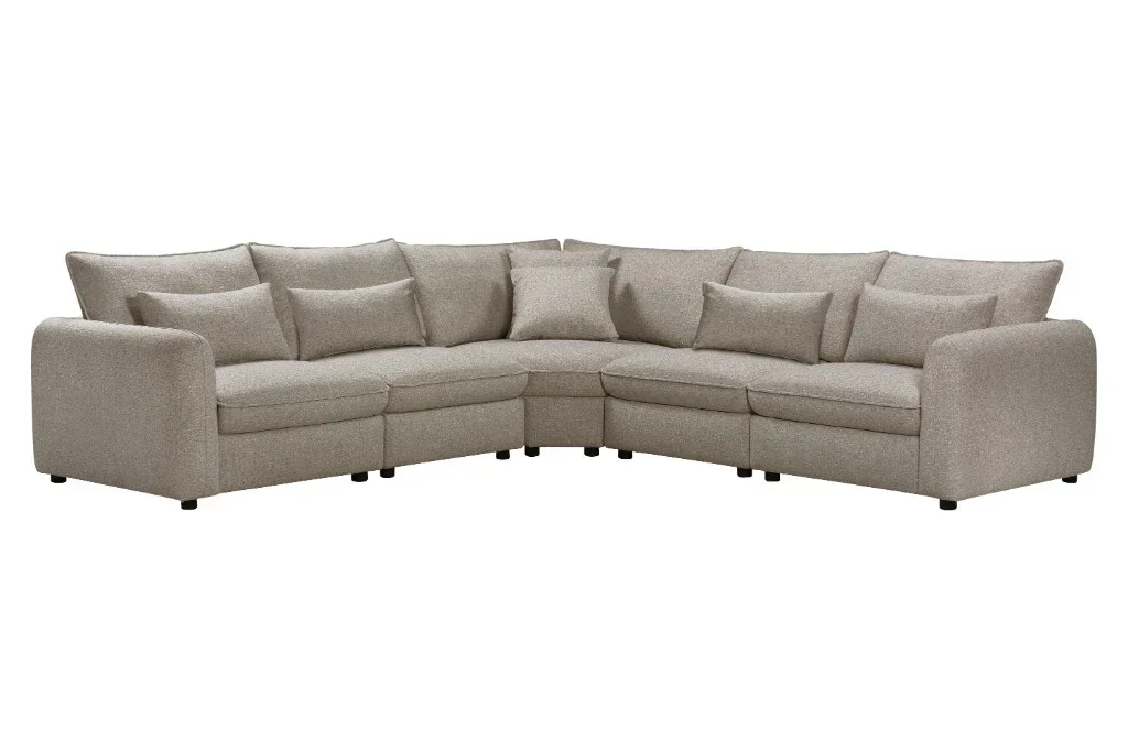 VI Daphne 5Pc Corner Sofa Fabric - Beige