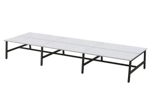 OL Axis Trestle 6 User Bench – White Top with Black Frame thumbnail 3
