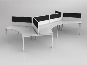 OL Axis 6 User 120° Workstation with Screen - Breathe Fabric thumbnail 18