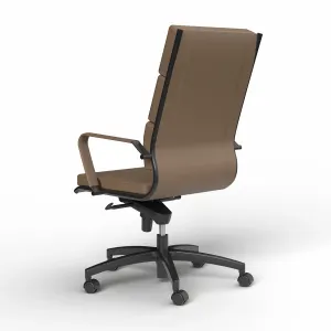 OL Mode PU Leather Upholstered Boardroom Chair - Chocolate thumbnail 7