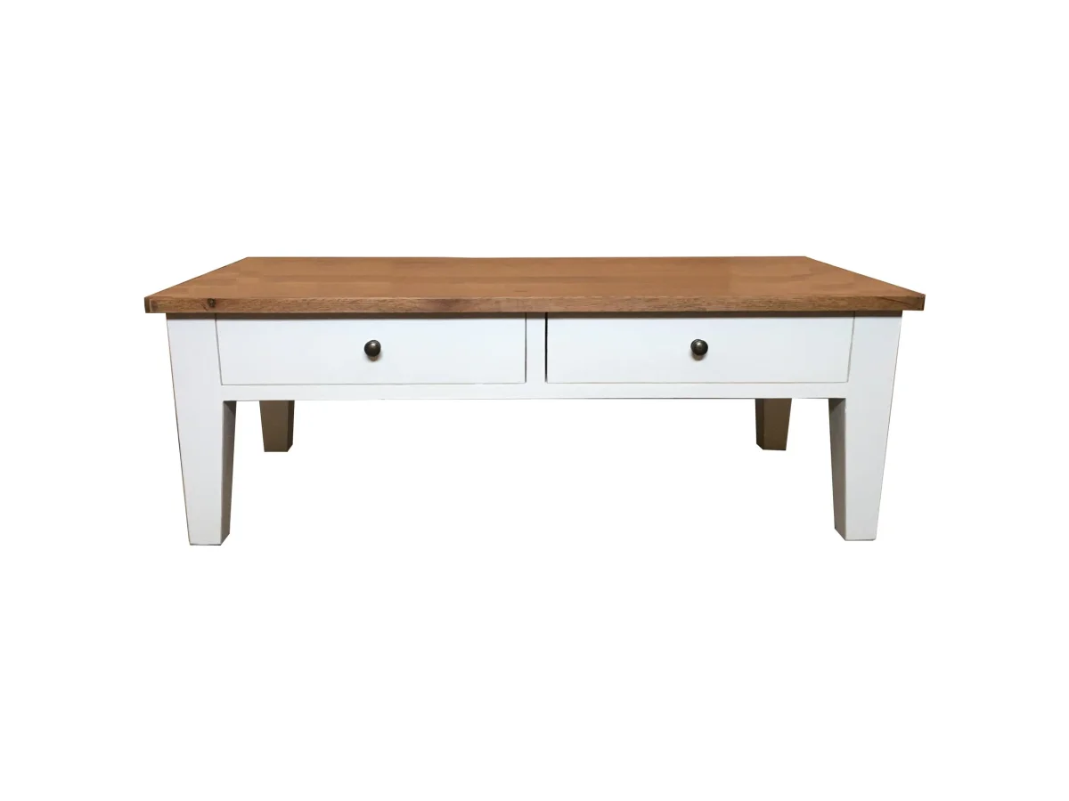 MF Lucia Oak Timber 2 Drawer 2 Way Coffee Table