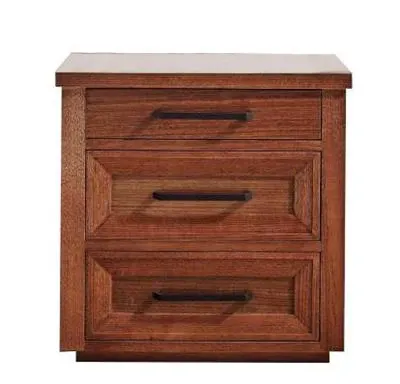 VI Chiswick Solid Timber 3 Drawer Bedside Table