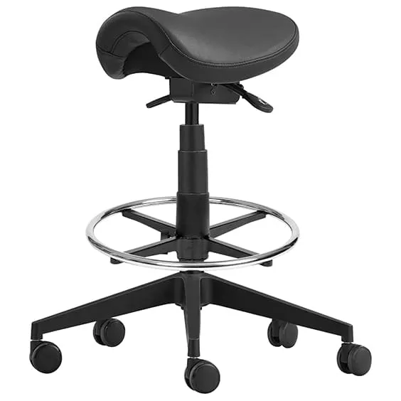 ST Cad PU Leather Upholstered Industrial Stool with Drafting Kit