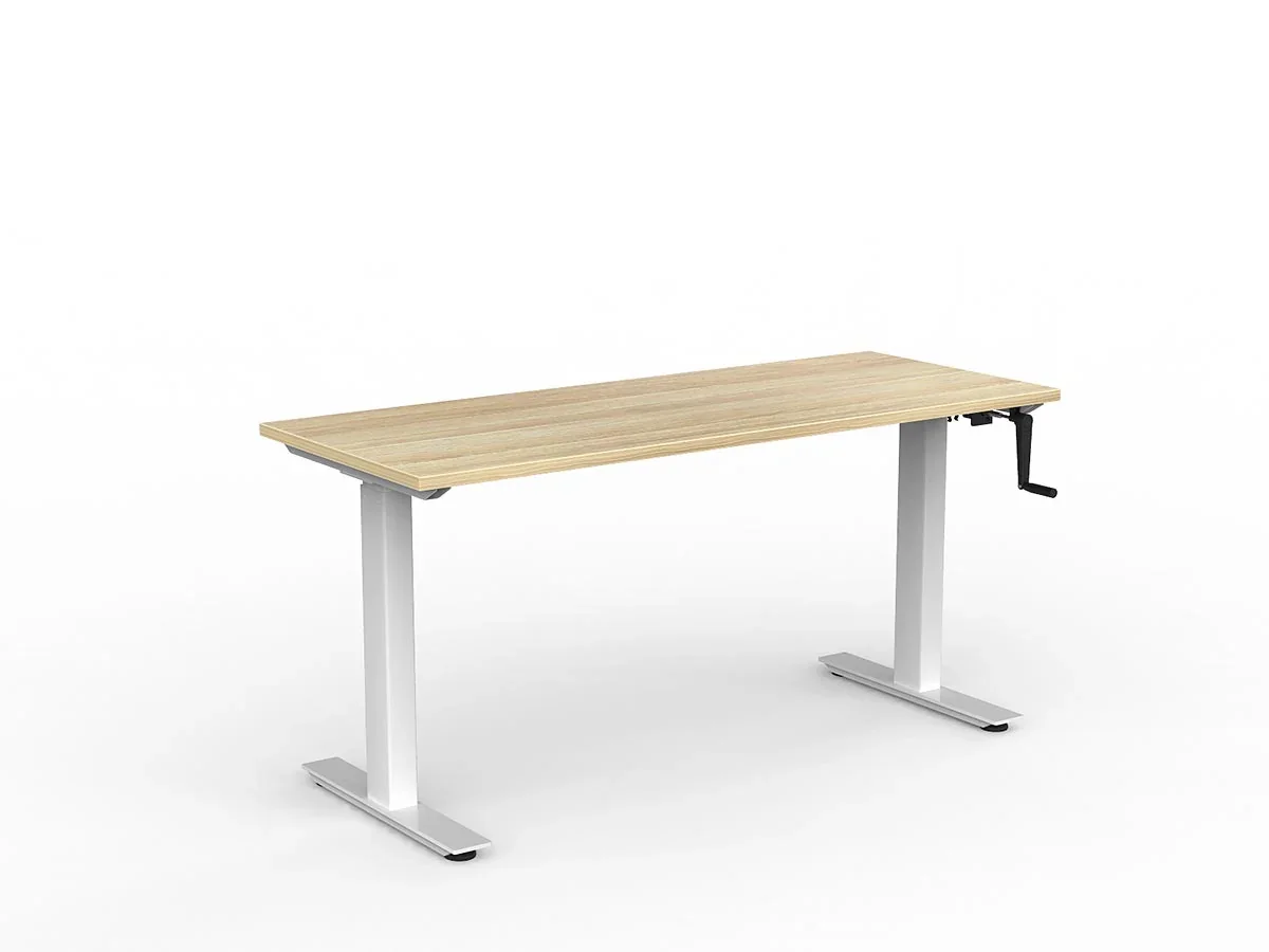 OL Agile Winder Height Adjustable Desk - White Frame thumbnail 14