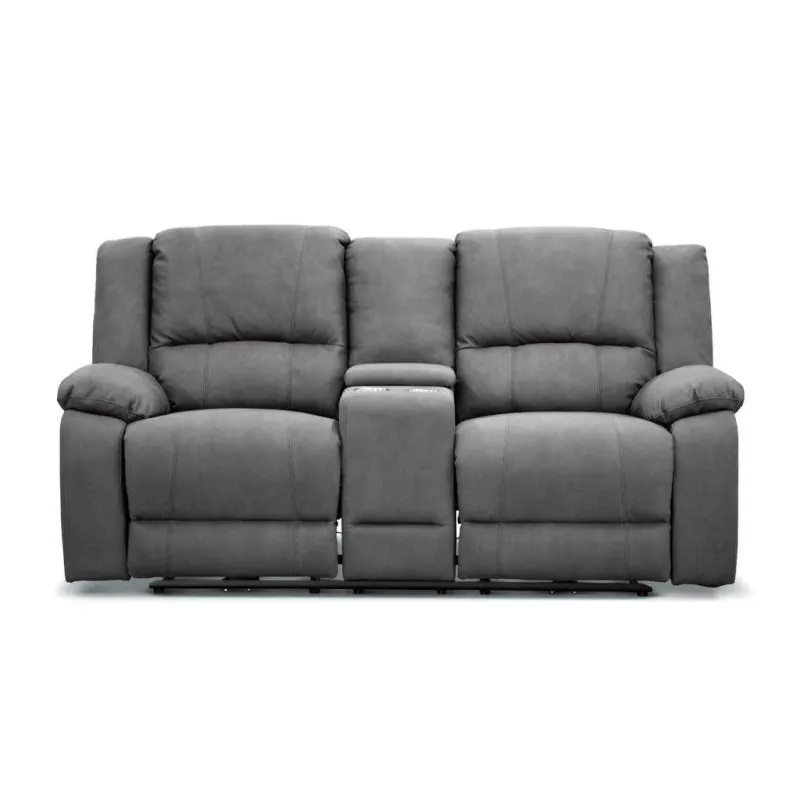 VI Captain 2 Seater Fabric Electric Recliner Lounge with Console