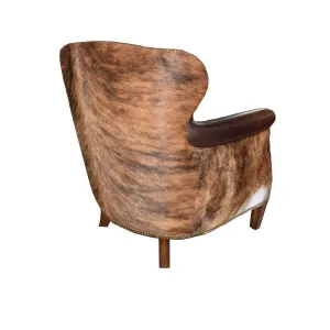 CR Professor Leather Armchair with Fontana-Exotic Dark Finish thumbnail 4