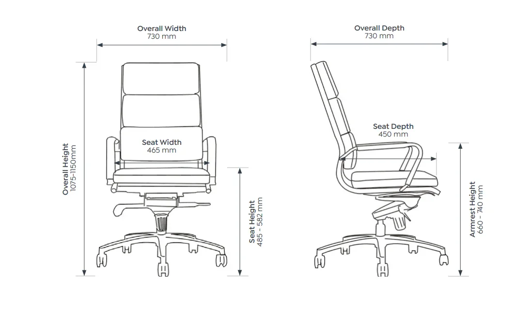 OL Mode PU Leather Upholstered Boardroom Chair - Chocolate