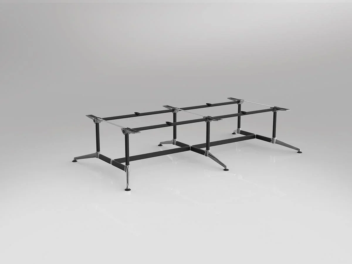 OL Modulus Twin Post Double Span Meeting Table Frame
