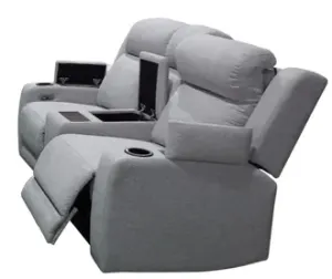 EL Funes 2 Seater Fabric Upholstered Electric Recliner Sofa thumbnail 2