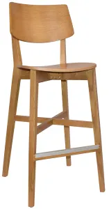 EZ Phoenix Light Oak Stained Solid Timber Framed Barstool thumbnail 3