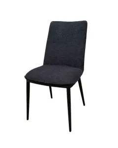 MD Loftus Dining Chair Fabric Upholstered Metal Leg thumbnail 2