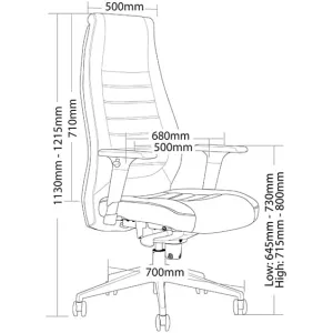ST Boston PU Leather High Back Executive Chair thumbnail 5