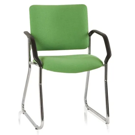 ST Vera Chrome Sled Base Upholstered Hospitality Chair with Arms