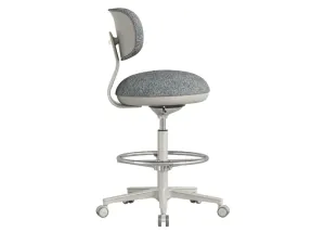 DD Bubble Fabric Upholstered Drafting Chair thumbnail 2