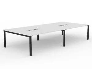 OL Axis 4-User Double Sided Workspace – White Top with Black Frame thumbnail 11