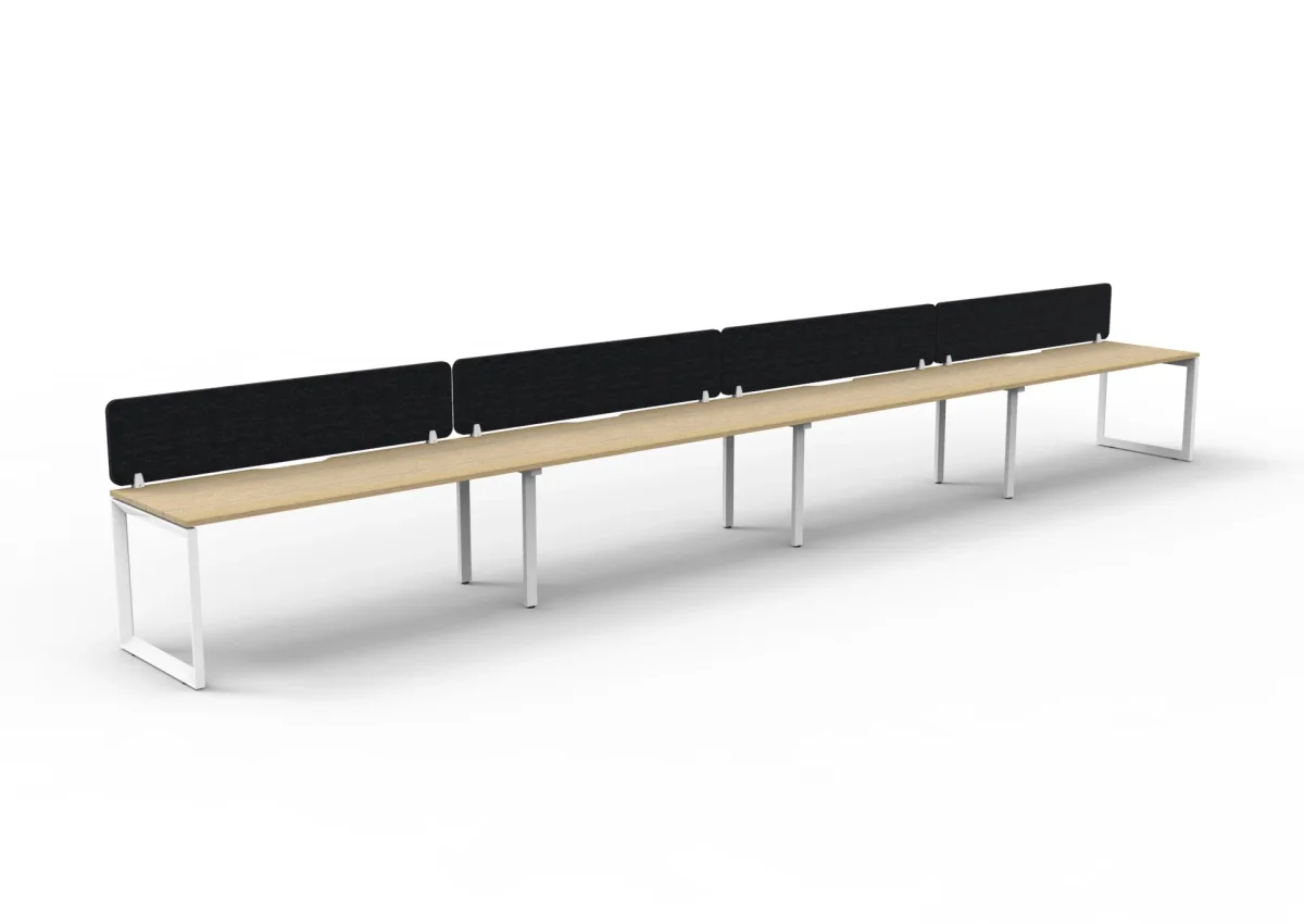 RL Infinity Loop Leg Single Sided Workstation with Black Eco Panel Screen