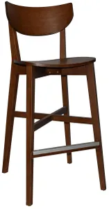 EZ Rialto Light Walnut Stained Solid Timber Framed Barstool thumbnail 1