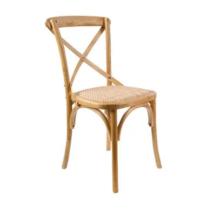 VI Cafe Timber Framed Ratan Seat Dining Chair thumbnail 1