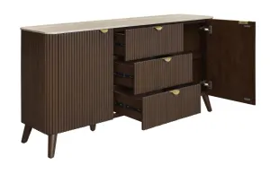 VI Cotswold Travertine Stone Top 3 Drawer and 2 Doors Buffet thumbnail 2
