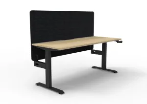 RL Boost Crank Single User Height Adjustable Workstation with Black Eco Panel Screen thumbnail 6