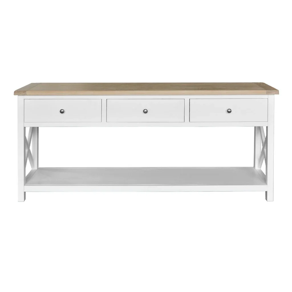 VI Shellwood Solid Timber 3 Drawer Console Table