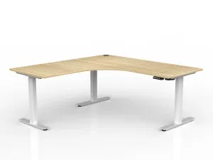 OL Agile Electric Height Adjustable 2 Column 90° Corner Workstation thumbnail 6