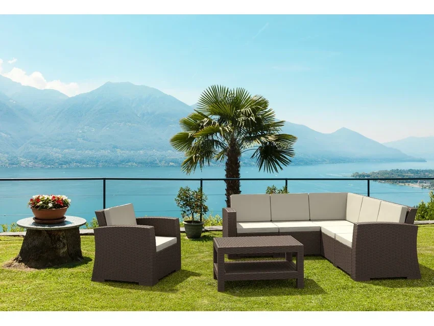 FL Monaco Hospitality Moulded Resin Outdoor Lounge Table thumbnail 8