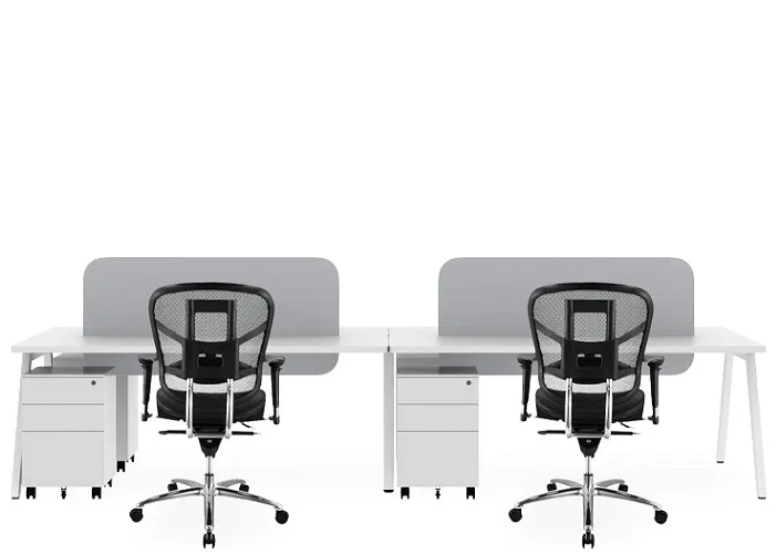 DD Plaza Single Sided Workstation For 2 Person with Sonic Screen