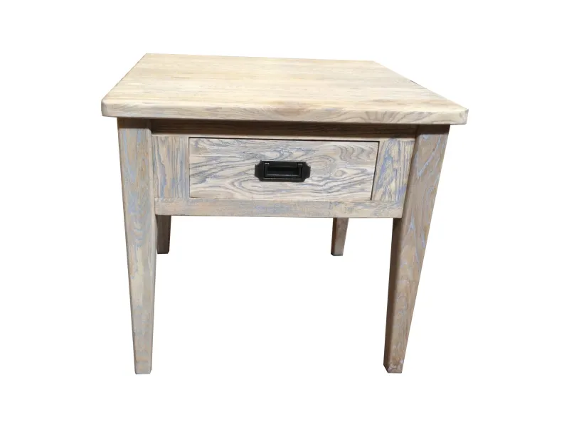 MF Hampton Solid Timber 1 Drawer Lamp Table
