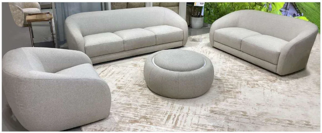 VI Cleo Fabric Upholstered 3 Seater Sofa