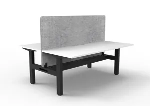 RL Boost Static 2-User Double Sided Workstation with Grey Eco Panel Screen thumbnail 6