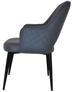 EZ Albury Black Metal Leg Upholstered Hospitality XL Armchair thumbnail 12