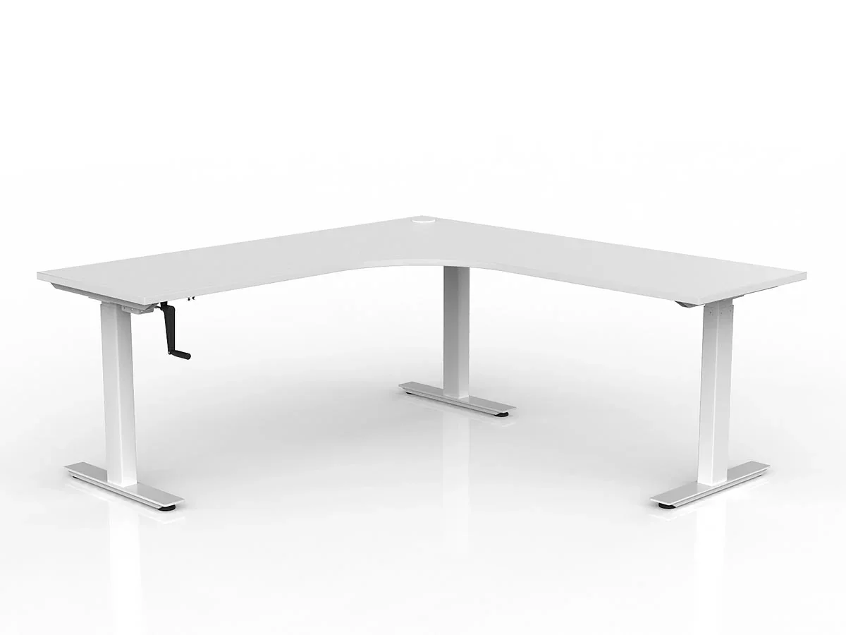 OL Agile 90° Workstation Winder Height Adjustable Corner Desk