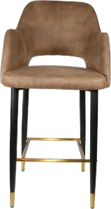 FL Sorbet Premium Vinyl Upholstered Metal Leg Hospitality Barstool thumbnail 6
