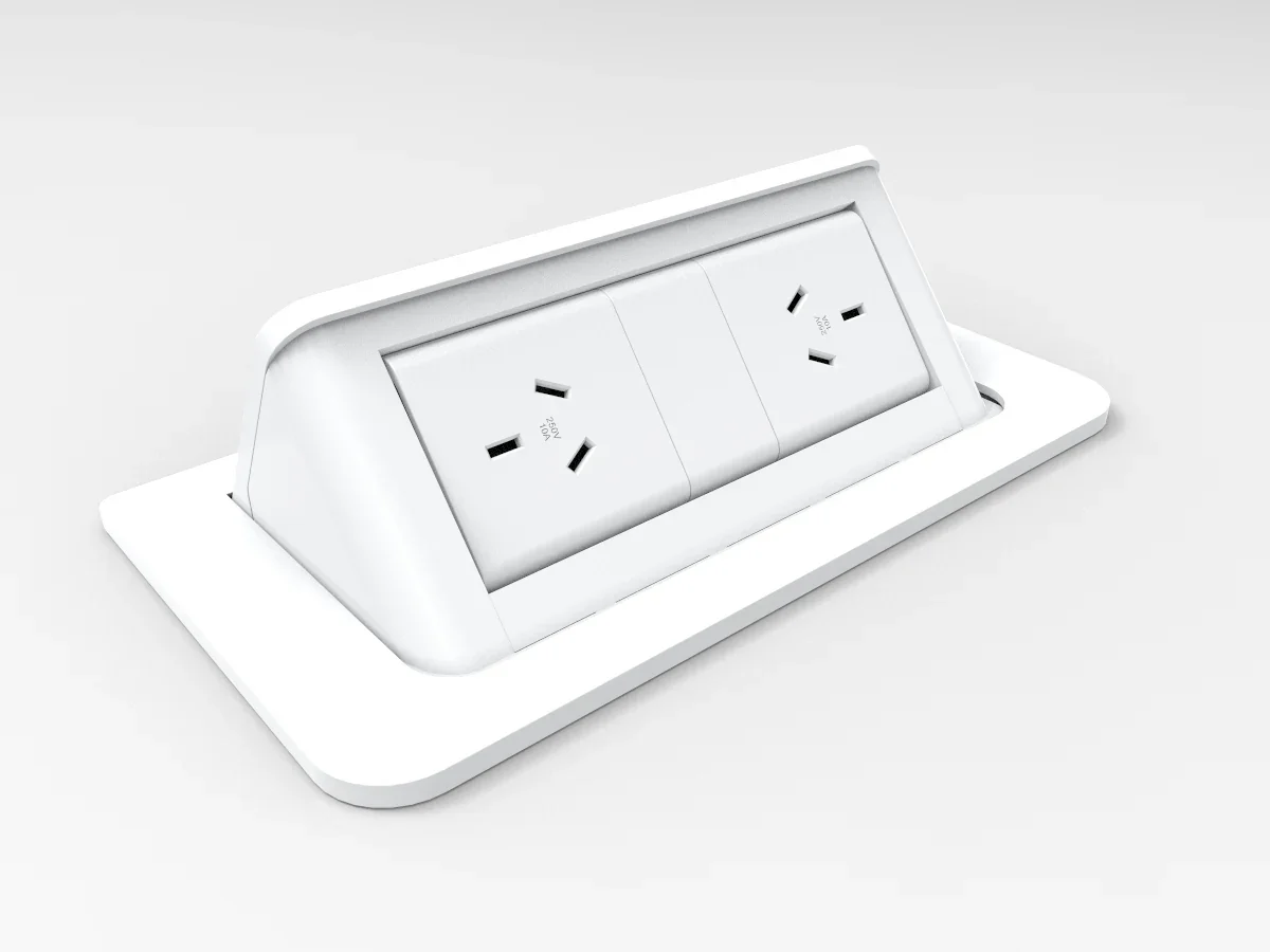 CM Pop Up In Desk 2 GPO Module with 3 Pin Plug