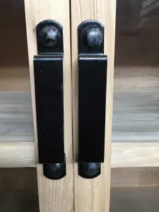 MF Recycled Elm Timber with 2 Glass Door Cabinet thumbnail 2