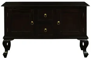 CT Queen Anne Solid Timber 2 Door 2 Drawer Sofa Table thumbnail 1