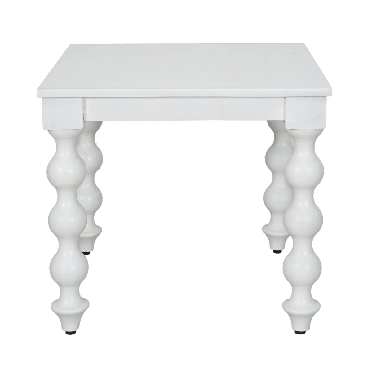 CR Carob Solid Timber Turned Leg Side Table