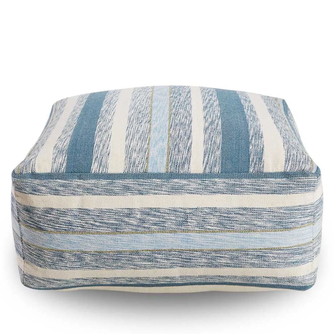 SH Spring Fabric Upholstered Square Outdoor Ottoman