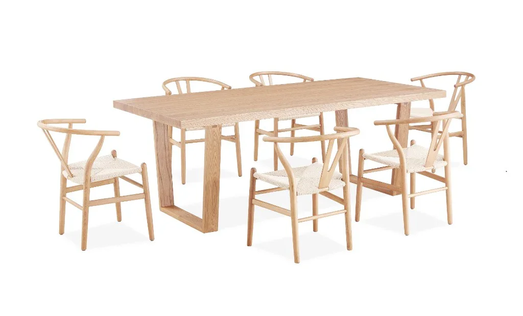 VI Airlie 210cm Rec Dining Table with 6 Dining Chairs Kit