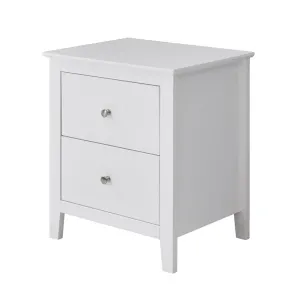 VI Lunar Solid Timber 2 Drawer Bedside Table thumbnail 2