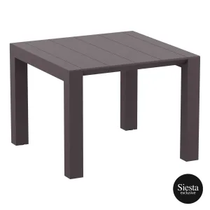 FL 3 Piece Vegas Hospitality Outdoor Extendable Dining Table with Aruba Tub Chair thumbnail 7
