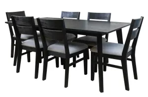 VI Ella Solid Timber 1.8 Meter Dining Table and 6 Chairs Set thumbnail 1