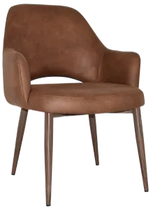 EZ Albury Walnut Colour Metal Leg Upholstered Hospitality XL Armchair thumbnail 15