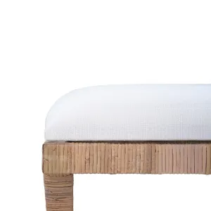 CR Renoir Natural Rattan Fabric Upholstered Bench thumbnail 5